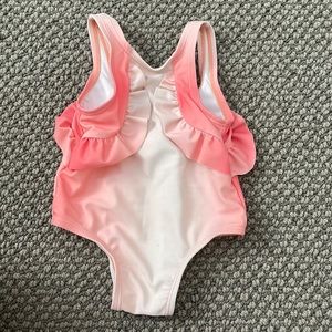 EUC ombre pink/coral bathing suit for 3-6 month baby girl